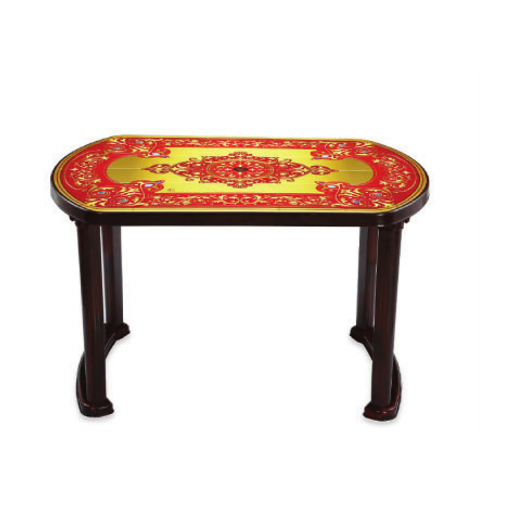 RFL Premio Dining Table 4 Seat Semi Oval P/L Crown