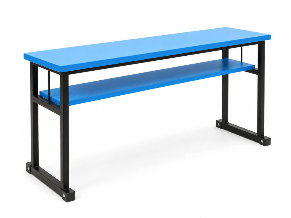 Bengal School Bench With Book Shelves