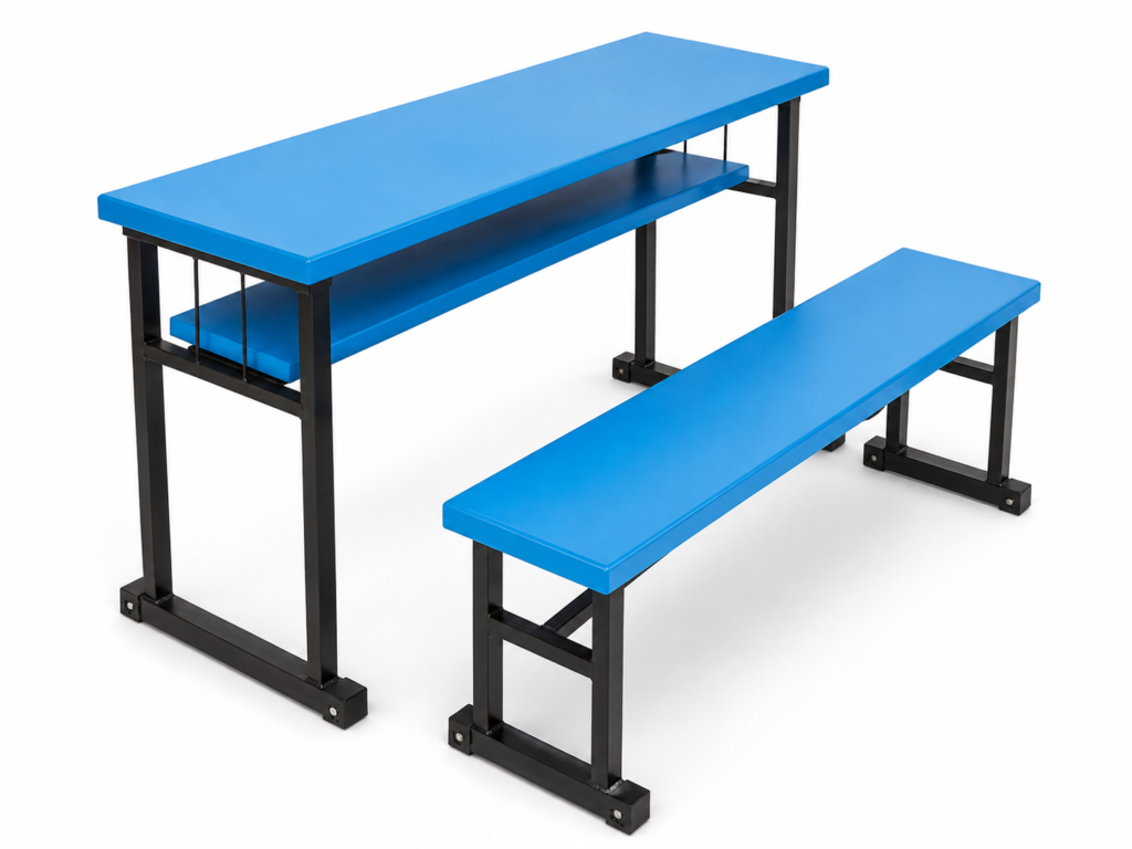 Bengal School Bench With Bookshelves Set