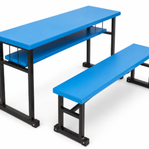 Bengal School Bench With Bookshelves Set