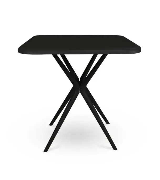 Restaurant Table Square 4 Seated P/L – Black