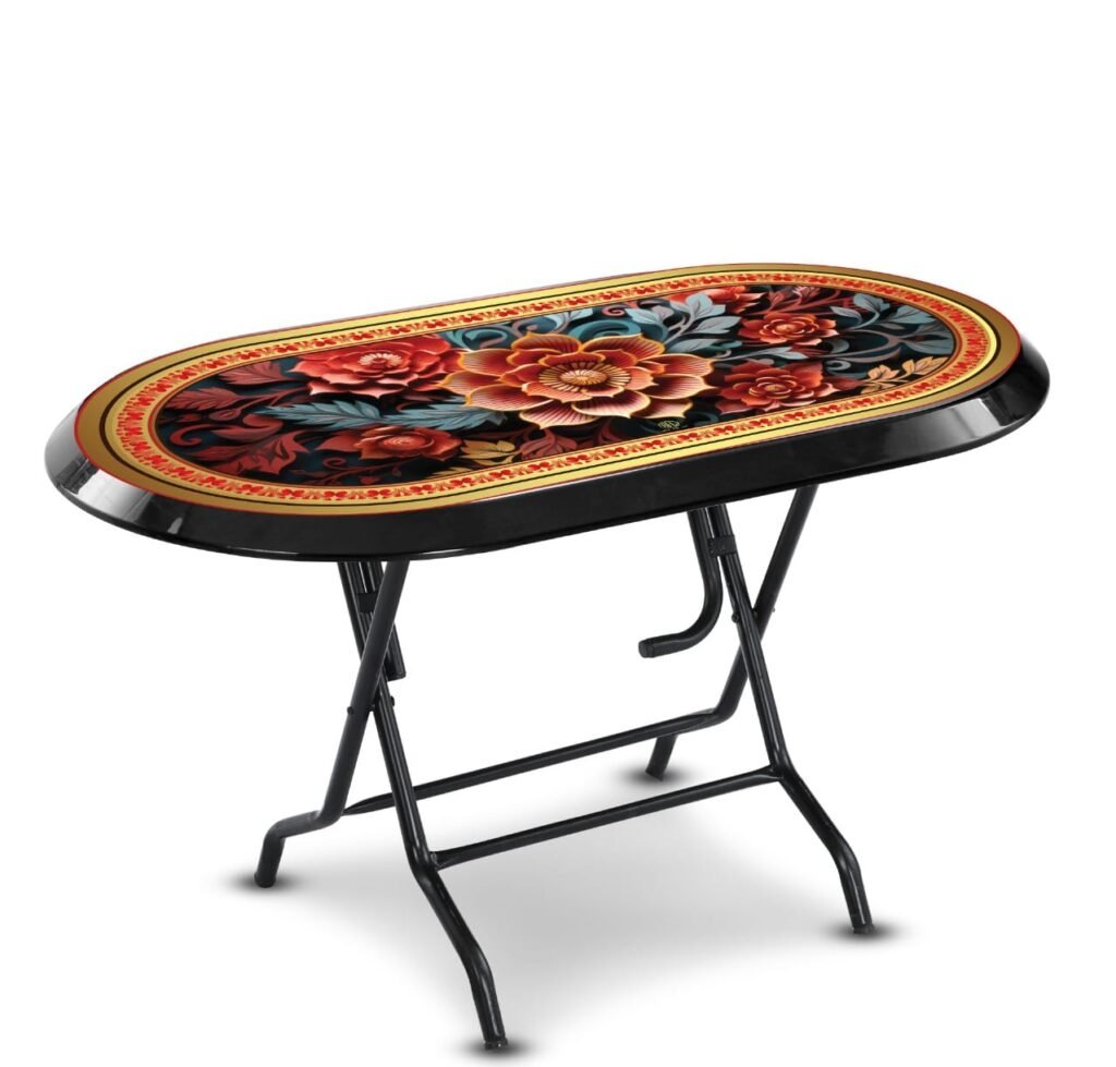 Dining Table 6 Seat Elegant S/L Print Dazzle-Bk