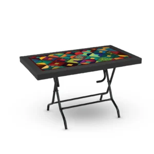 Caino Dinner Table 6 Seat S/L Print Nexus-Black