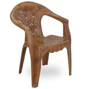 RFL Plastic King Chair (Majesty) Sandal Wood Color for Indoor & Outdoor Use