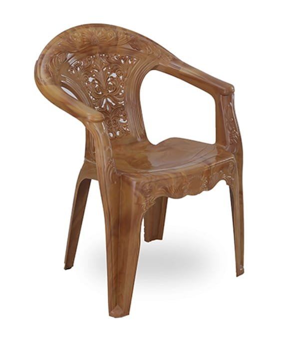 RFL Plastic King Chair (Majesty) Sandal Wood Color for Indoor & Outdoor Use