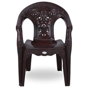 RFL King Chair Majesty Rose Wood | Durable Plastic Arm Chair for Indoor & Outdoor
