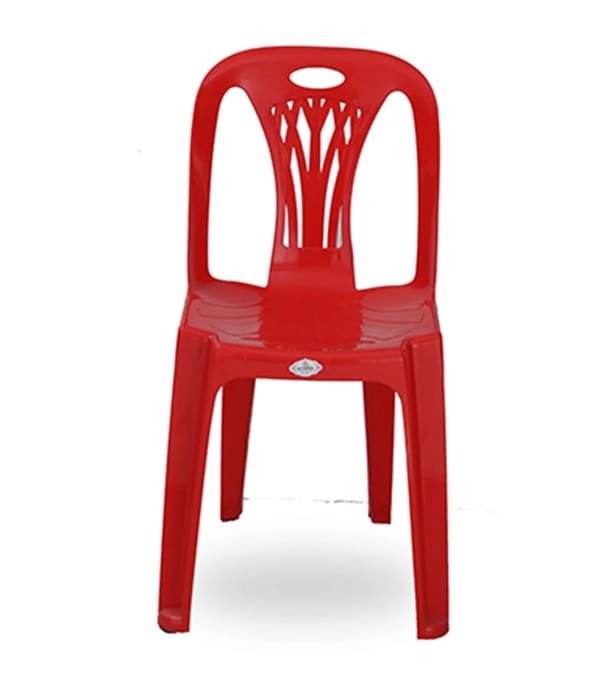 Dining Super Chair (Tree) Red | Premium Plastic Dining Chair for Home & Cafe