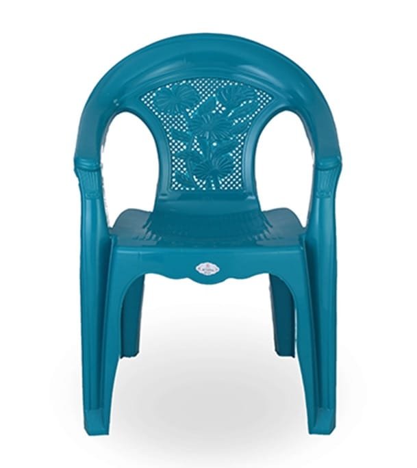 RFL Garden Chair Net Flower Tulip Green | Durable Plastic Chair for Indoor & Outdoor