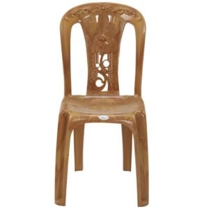 Slim Stick Flower Sandal Wood Chair | Durable & Comfortable Plastic Chair for Home & Decorator Business