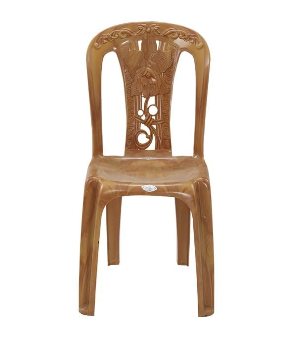 Slim Stick Flower Sandal Wood Chair | Durable & Comfortable Plastic Chair for Home & Decorator Business