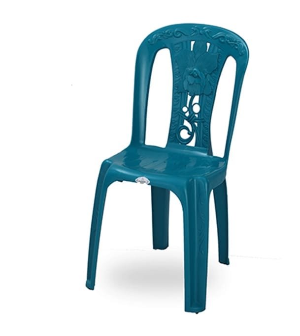 RFL Slim Chair (Stick Flower) Tulip Green | Durable Plastic Chair for Home & Decorator Business
