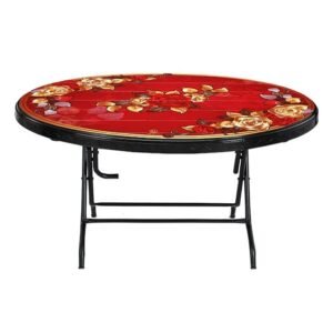 Dining Table 6 Seat Oval S/L Print Smoke-Black