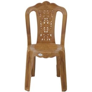 RFL Restaurant Chair Majestry Sandal Wood | Durable, Comfortable Plastic Chair for Indoor Outdoor Use