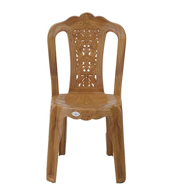 RFL Restaurant Chair Majestry Sandal Wood | Durable, Comfortable Plastic Chair for Indoor Outdoor Use