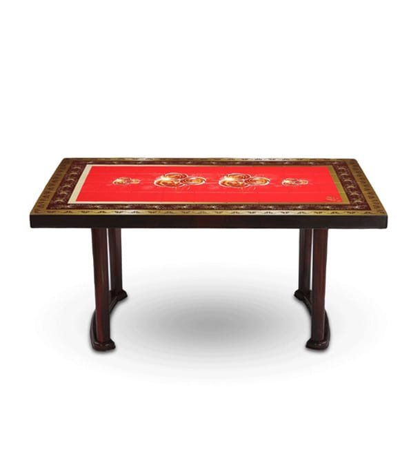 Deco Classic Table 6 Seat P/L Print Rock-3 SW