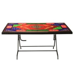 Deco Table 6 Seat S/L Print Rex Black