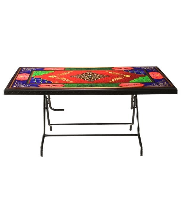 Deco Table 6 Seat S/L Print Rex Black