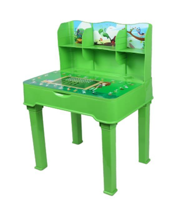 Reading Table With Shelf Parrot Green