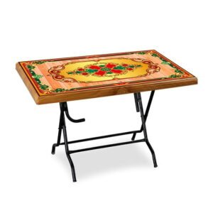 Deco Table 4 Seat S/L Print Tycoon- Sandal Wood