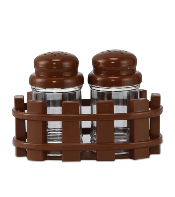 RFL Salt Jar With Fence 2 Pcs Set Eagle Brown