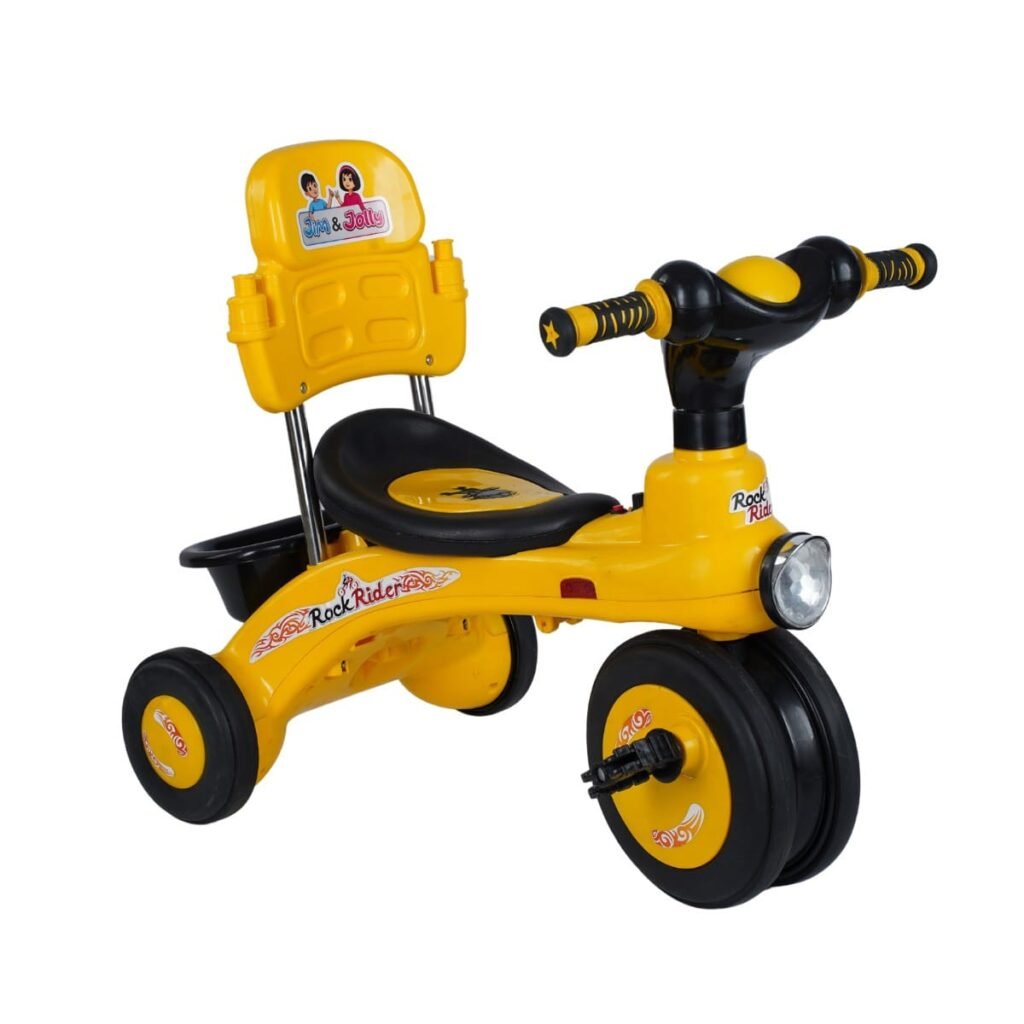 RFL Jim & Jolly Rock Rider With Backrest & Headlight KD – Yellow